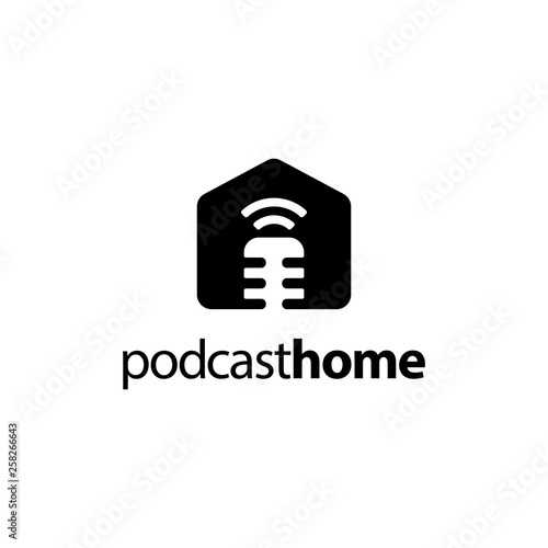 podcast home logo concept