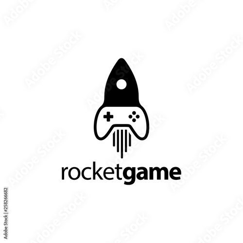 rocket and game logo concept