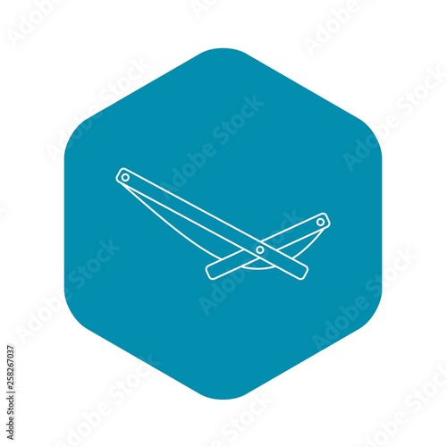 Recliner icon. Outline illustration of recliner vector icon for web