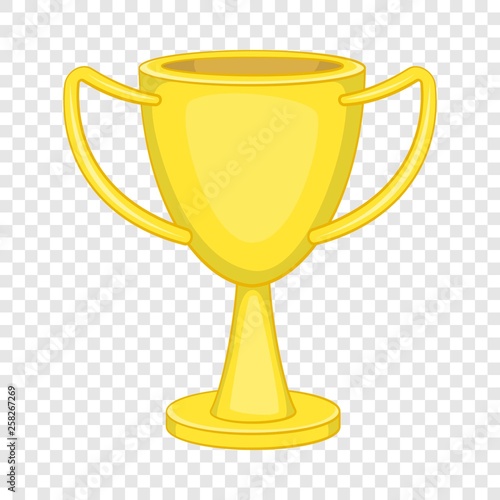 Winner trophy cup icon in cartoon style isolated on background for any web design 