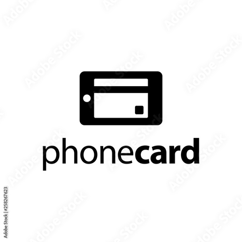 phone card logo design concept