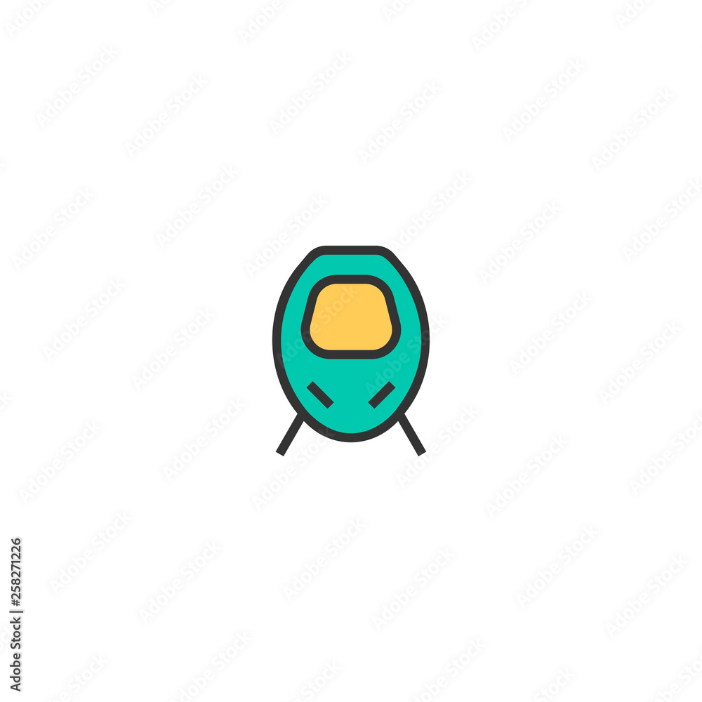 Obraz premium Train icon design. Transportation icon vector design