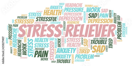 Stress Reliever word cloud.