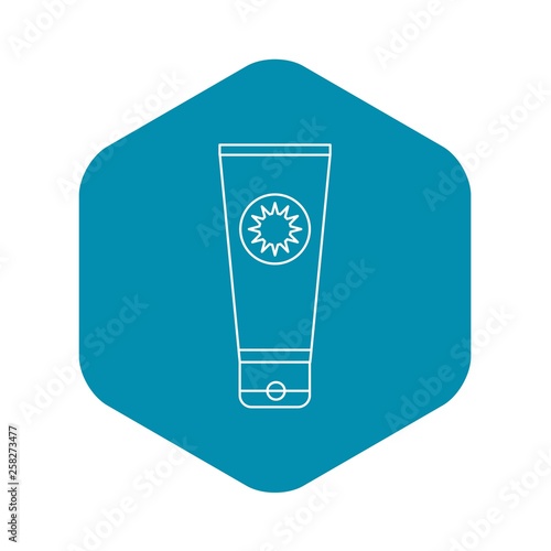 Sunscreen icon. Outline illustration of sunscreen vector icon for web