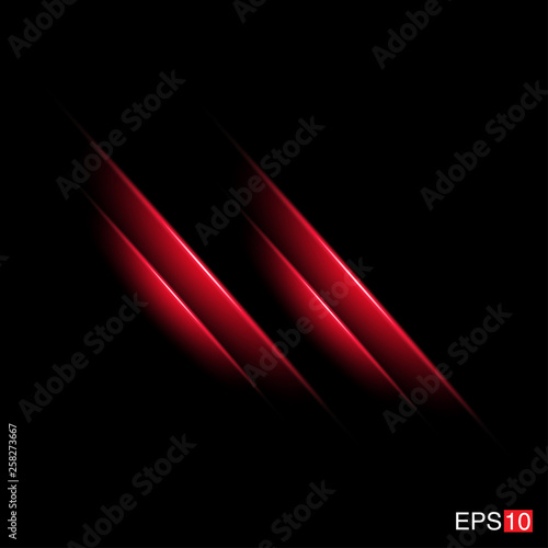 isolated red Rays with lens flare, Sun flare, flare on the black background. Transparent Vector Illustration