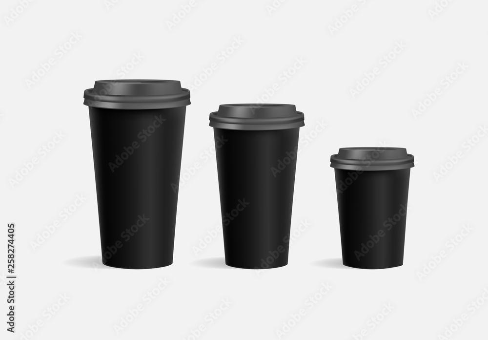 Black coffee cup mockup on black background. Mock up. Mock-up. Coffee away. Coffee to go. Black coffee cup mockup on black background. Mock up. Mock-up. Coffee away. Coffee to go.