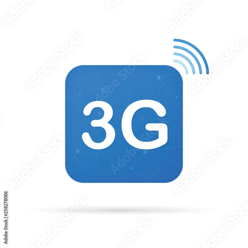 3G technology icon symbols. Wireless mobile telecommunication service concept. Vector illustration.