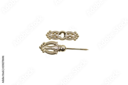 Decorative elements in the form of twists isolated on a white background