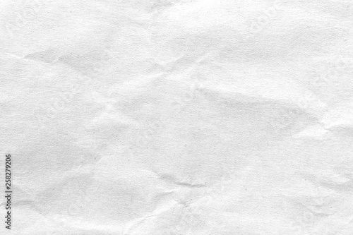 White crumpled paper texture background. Close-up.