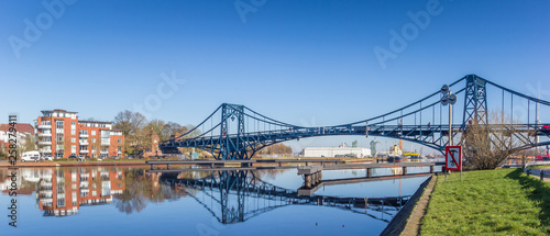 Panorama of the Kaiser Wilhelm bridge over the Ems-Jade-Kanal in Wilhelmshaven, Germany