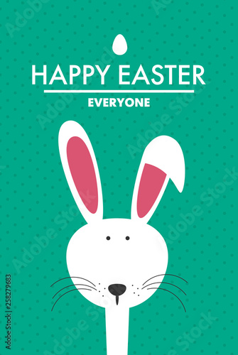 Vector illustration Easter bunny in flat style