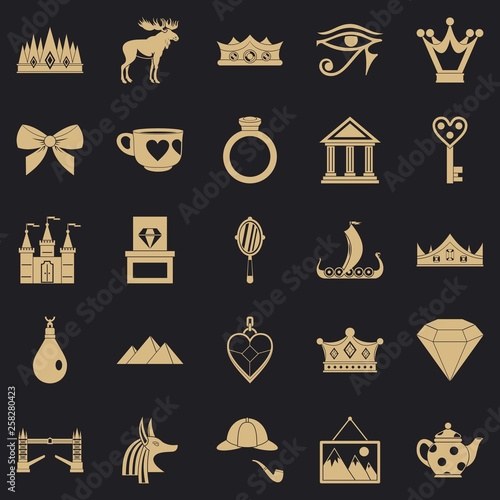 Ruler icons set. Simple set of 25 ruler vector icons for web for any design
