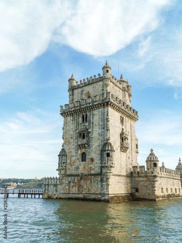 Belem Tower of Saint Vincent (Torre de Belem) Is A Fortified Tower In Lisbon, Portugal