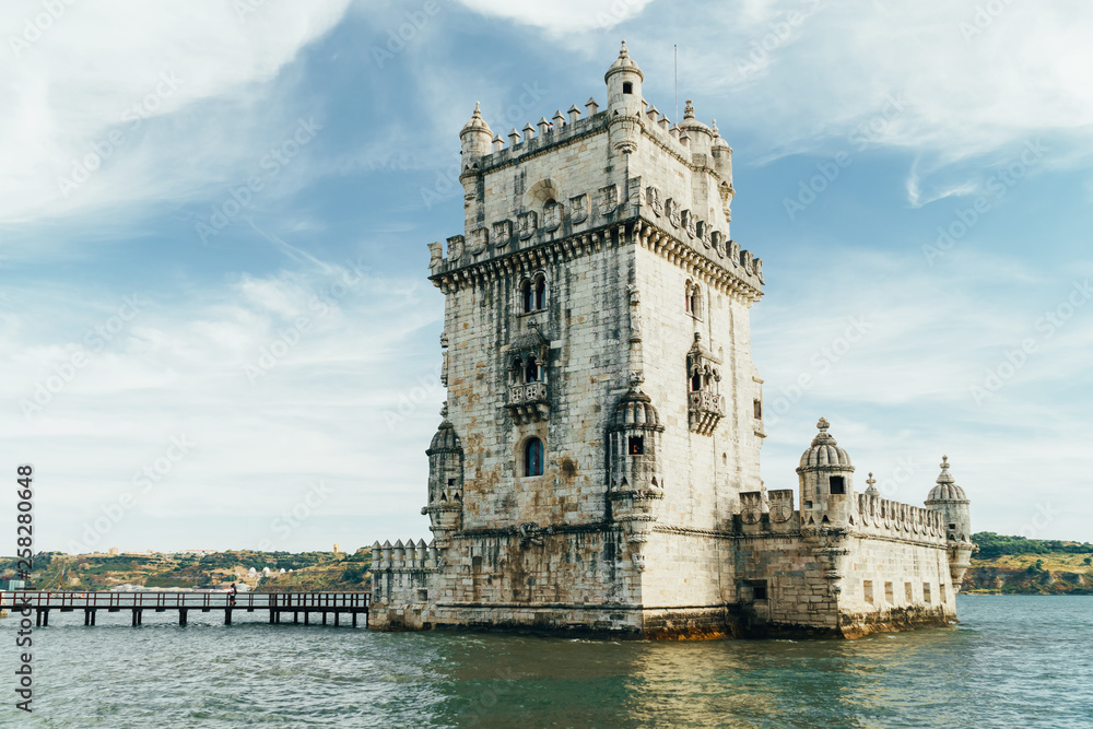 Belem Tower of Saint Vincent (Torre de Belem) Is A Fortified Tower In Lisbon, Portugal