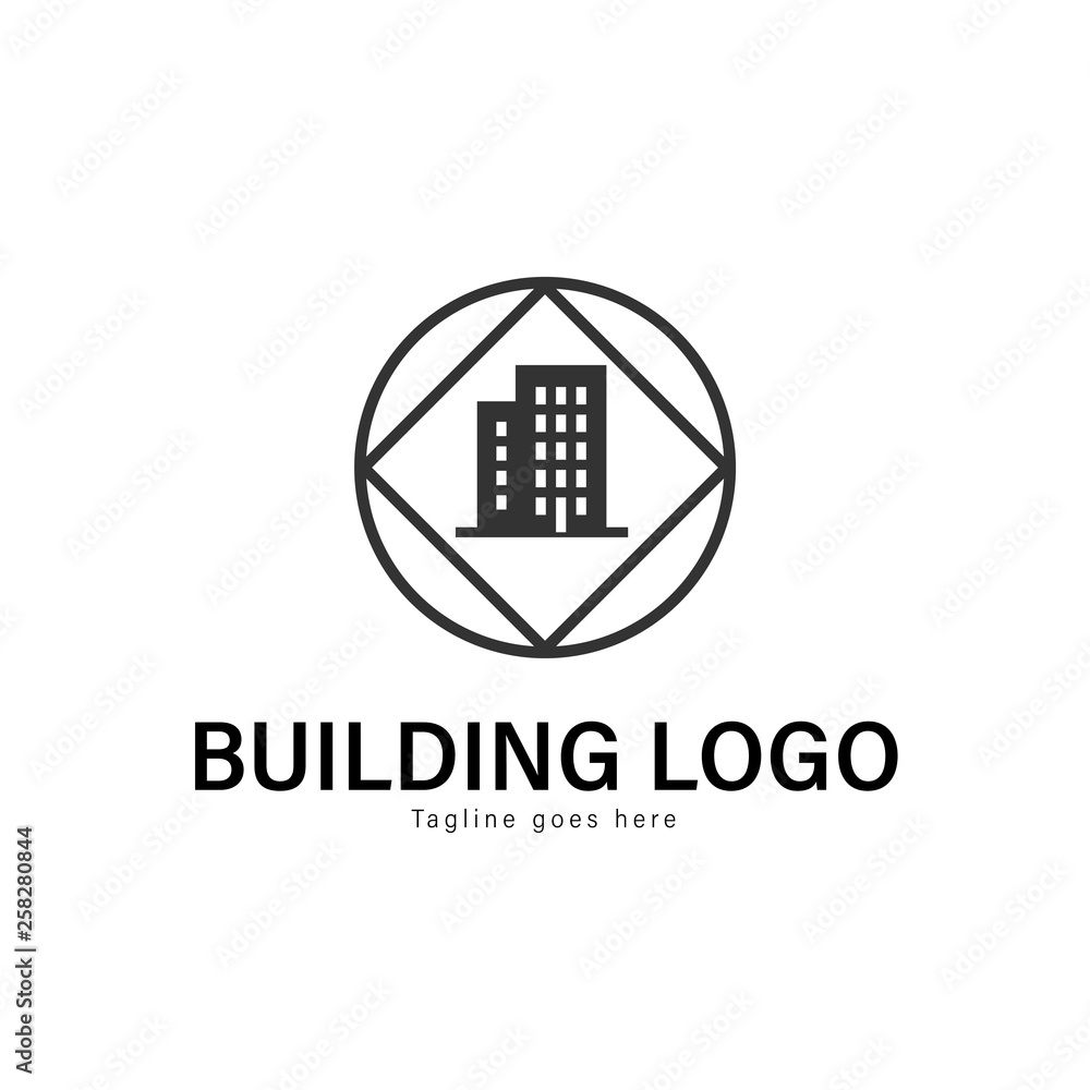 Building logo template design. Building logo with modern frame vector design Building logo template design. Building logo with modern frame vector design