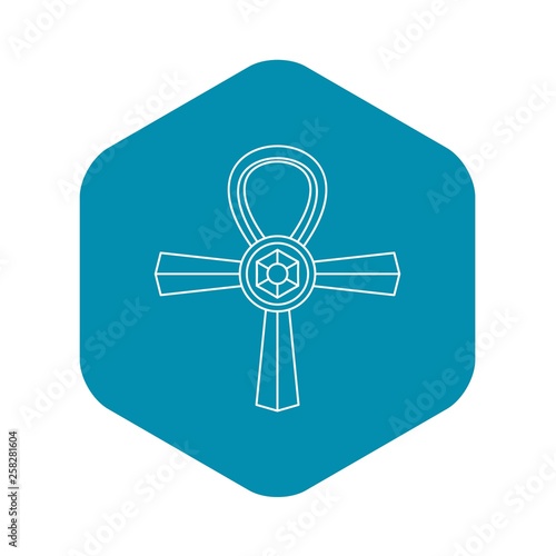 Ankh symbol icon. Outline illustration of Ankh symbol vector icon for web