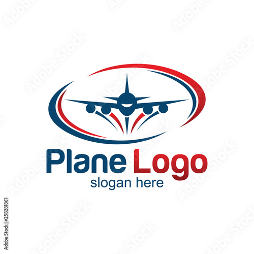 travel plane logo design