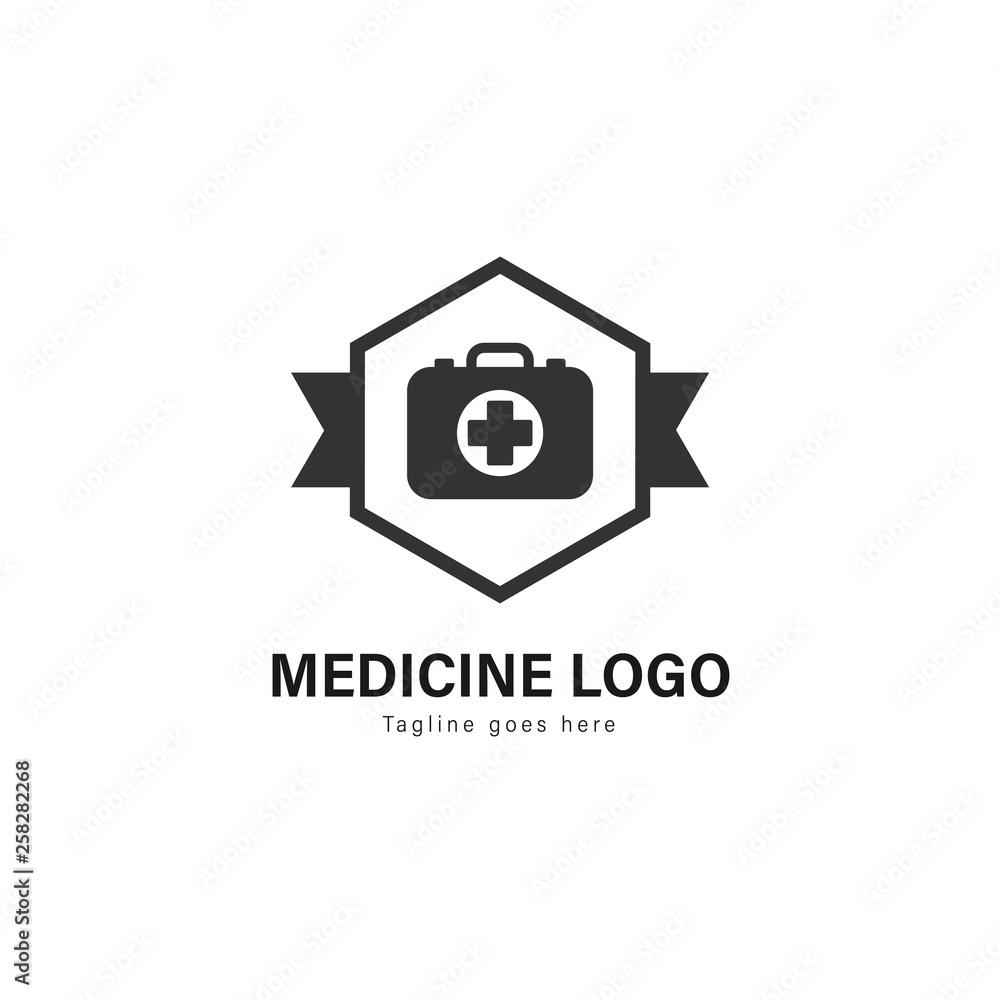 Medic logo template design. Medic logo with modern frame vector design Medic logo template design. Medic logo with modern frame vector design