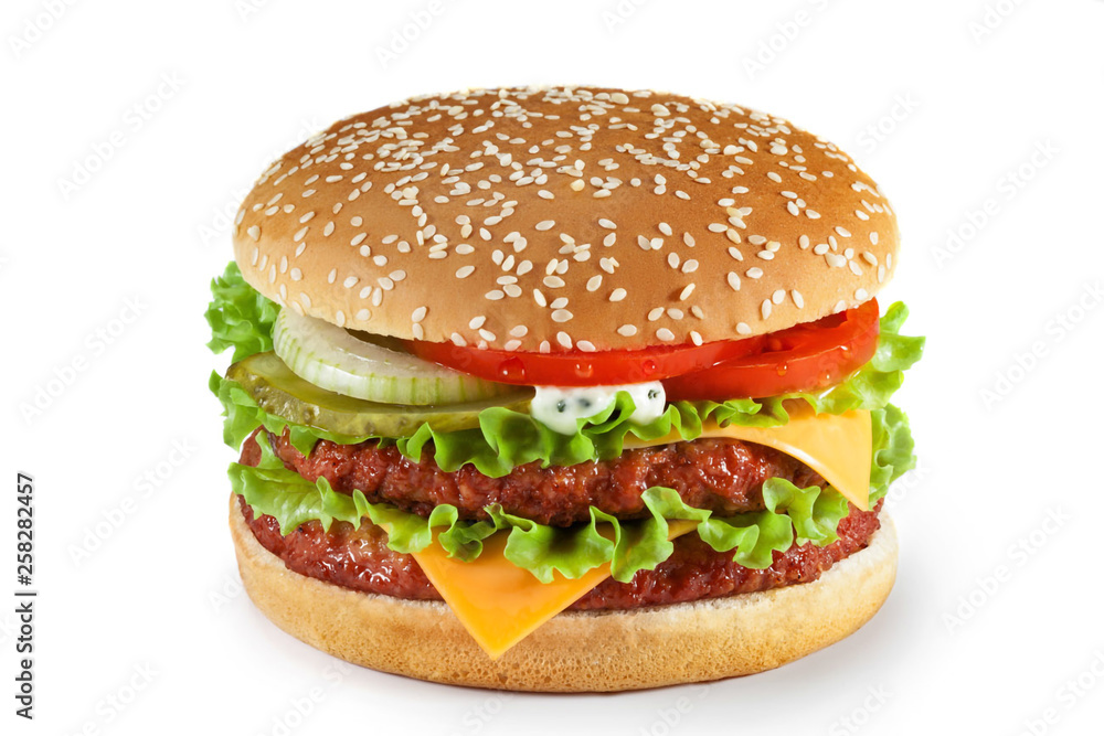 hamburger isolated on white background hamburger isolated on white background