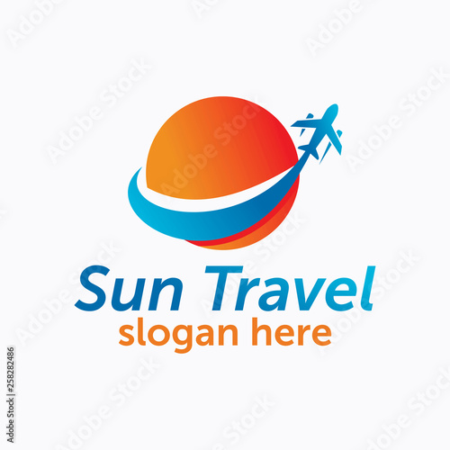 travel plane logo design