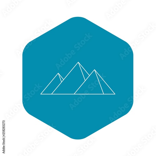 Pyramids of Egypt icon. Outline illustration of pyramids of Egypt vector icon for web