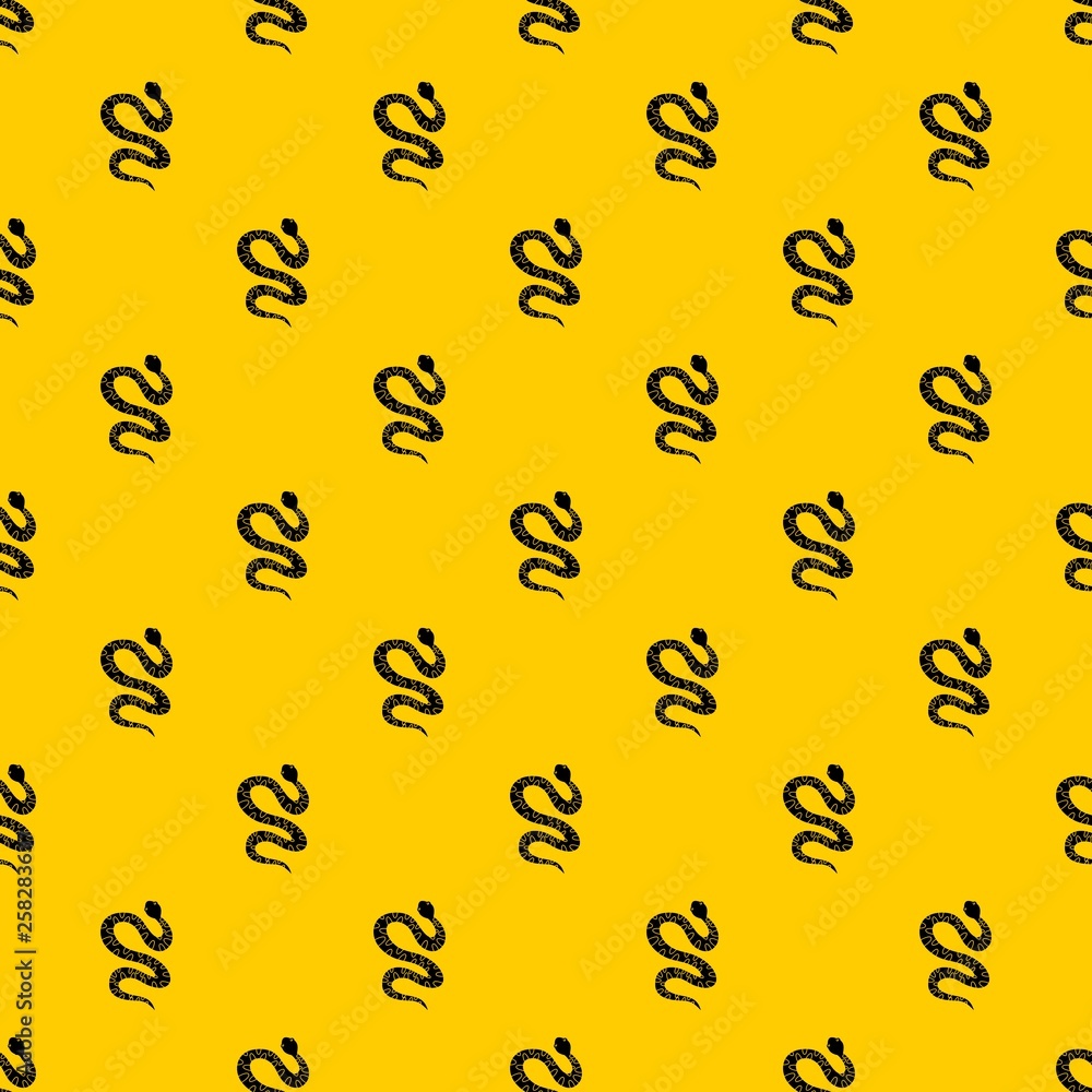 Black writhing snake pattern seamless vector repeat geometric yellow for any design Black writhing snake pattern seamless vector repeat geometric yellow for any design