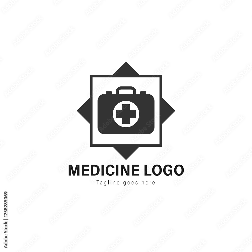 Medic logo template design. Medic logo with modern frame vector design Medic logo template design. Medic logo with modern frame vector design