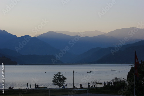 Dusk At Phewa Lake Pokhara Nepal