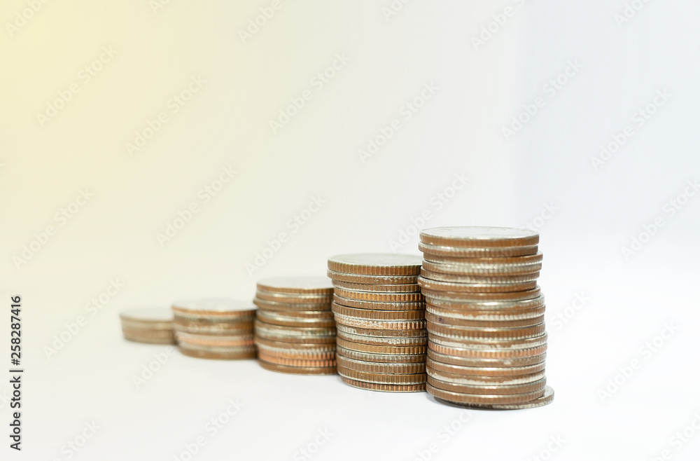 Business concept of making or saving money on investment, Stock, Business improvement, Exchange, Money growth. Thai letter meaning is King of Thailand Business concept of making or saving money on investment, Stock, Business improvement, Exchange, Money growth. Thai letter meaning is King of Thailand