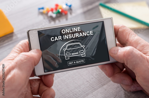 Concept of online car insurance