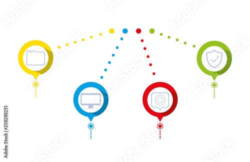 circles and colors tech infographics