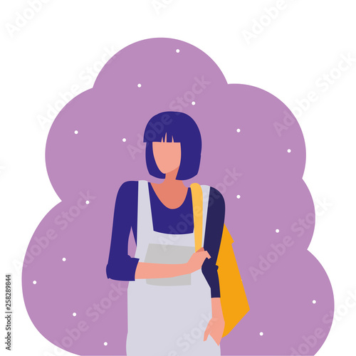 young girl student modeling
