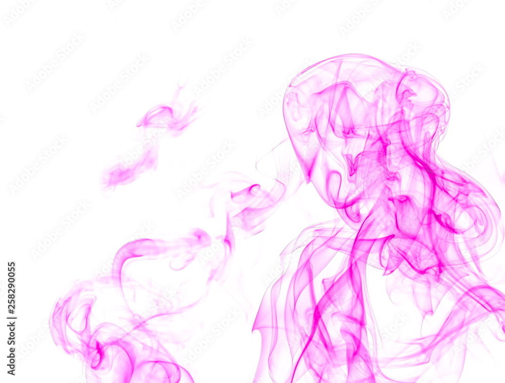 Purple smoke on white background Purple smoke on white background