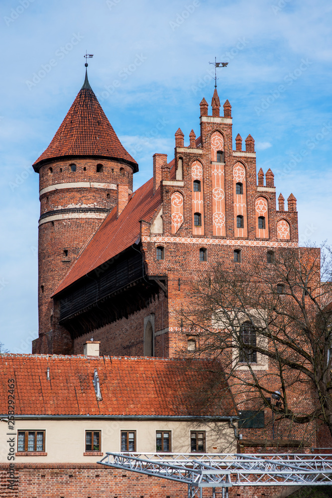Old Gothic medieval castle of the Warmian Chapter in Olsztyn