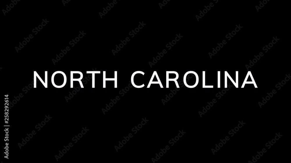 From the Glitch effect arises State Name NORTH CAROLINA. Then the TV turns off. Alpha channel Premultiplied - Matted with color black From the Glitch effect arises State Name NORTH CAROLINA. Then the TV turns off. Alpha channel Premultiplied - Matted with color black