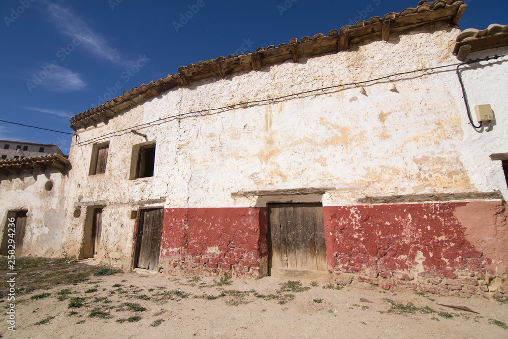 The old bullring at Rubielos de Mora village in Teruel Aragon Spain