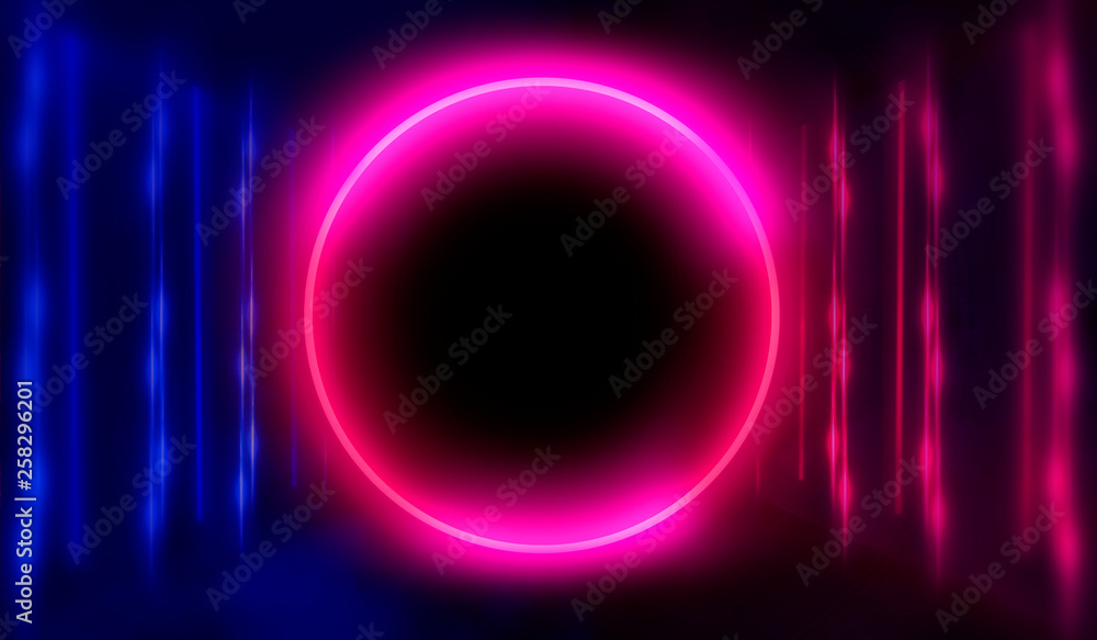 Brick wall, background, neon light Brick wall, background, neon light