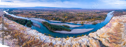 Bilde på lerret Burqin Yadan landform China also known as Colorful Beach Irtysh River Burqin Cou