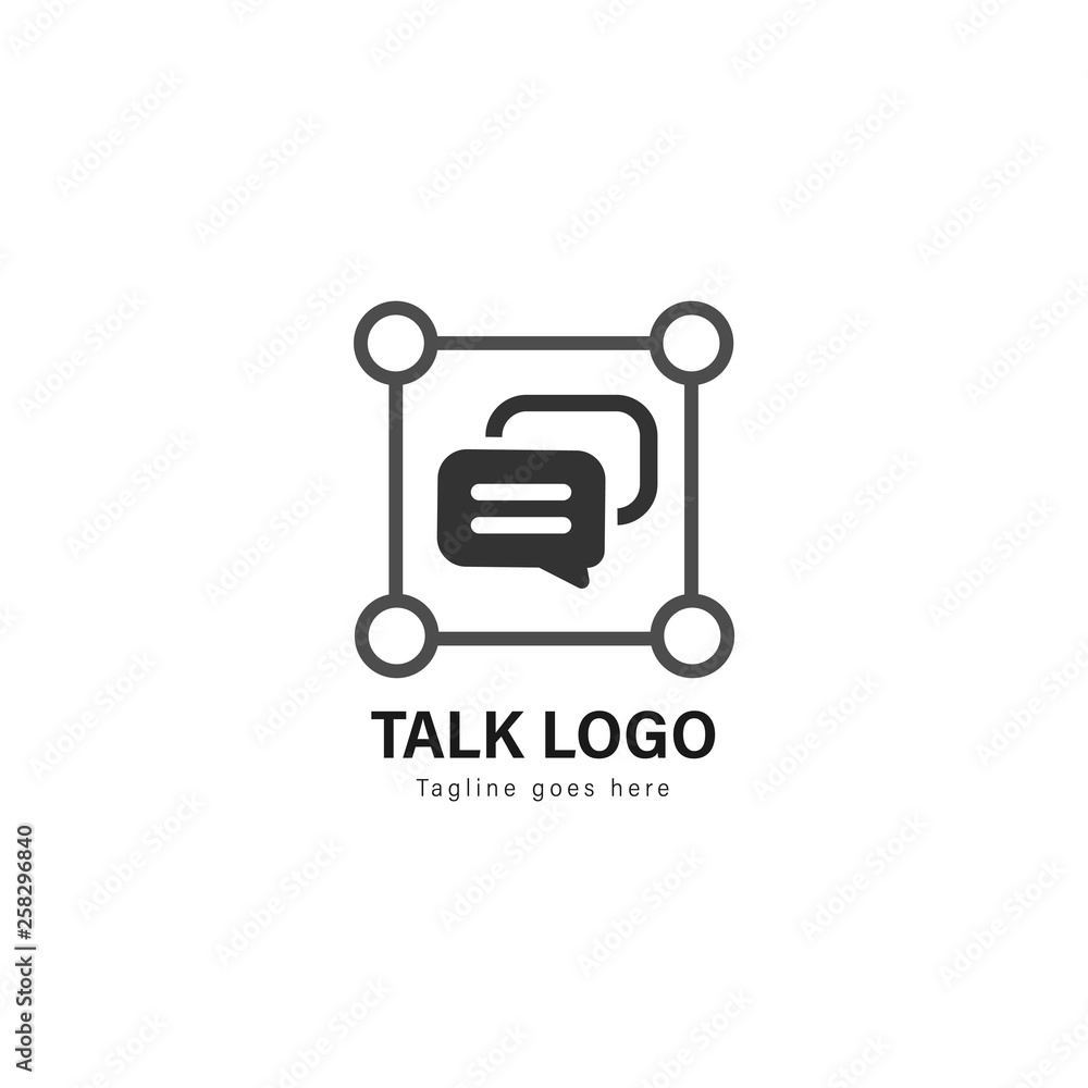 Talk logo template design. Talk logo with modern frame vector design Talk logo template design. Talk logo with modern frame vector design
