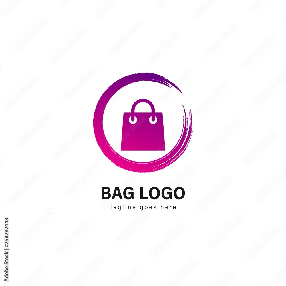 Fototapeta premium Shop logo template design. Shop logo with modern frame vector design