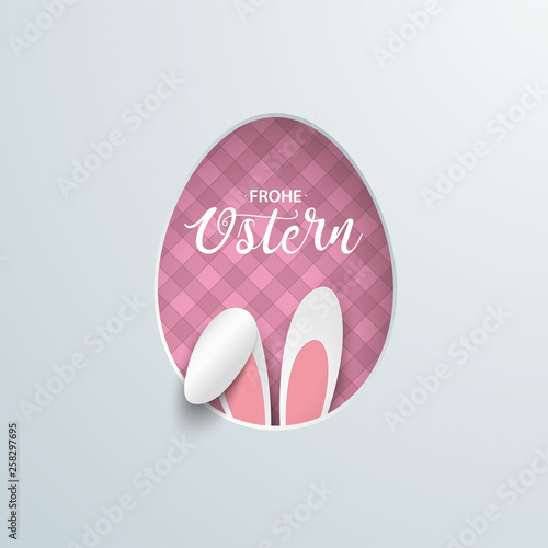 Frohe Ostern Cover mit Hasenohren