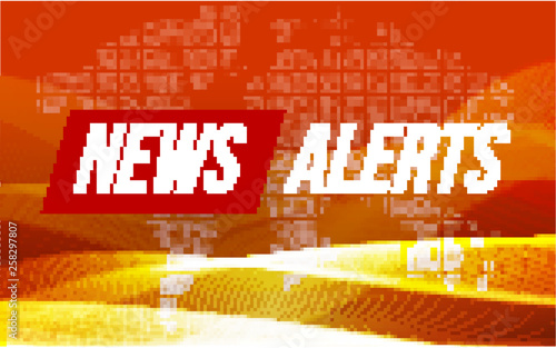 Breaking news alerts. World news with wave backgorund. TV news design, modern concept, vector illustration.
