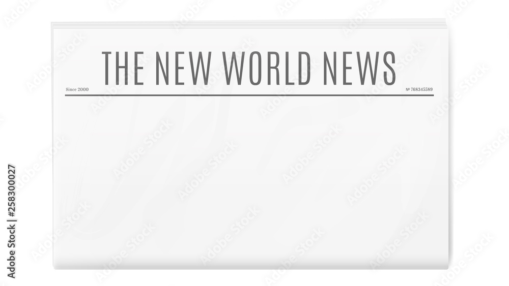 Blank newspaper template with copy space for news and text. Blank newspaper template with copy space for news and text.