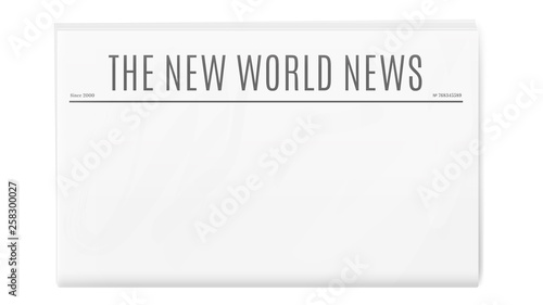 Blank newspaper template with copy space for news and text.