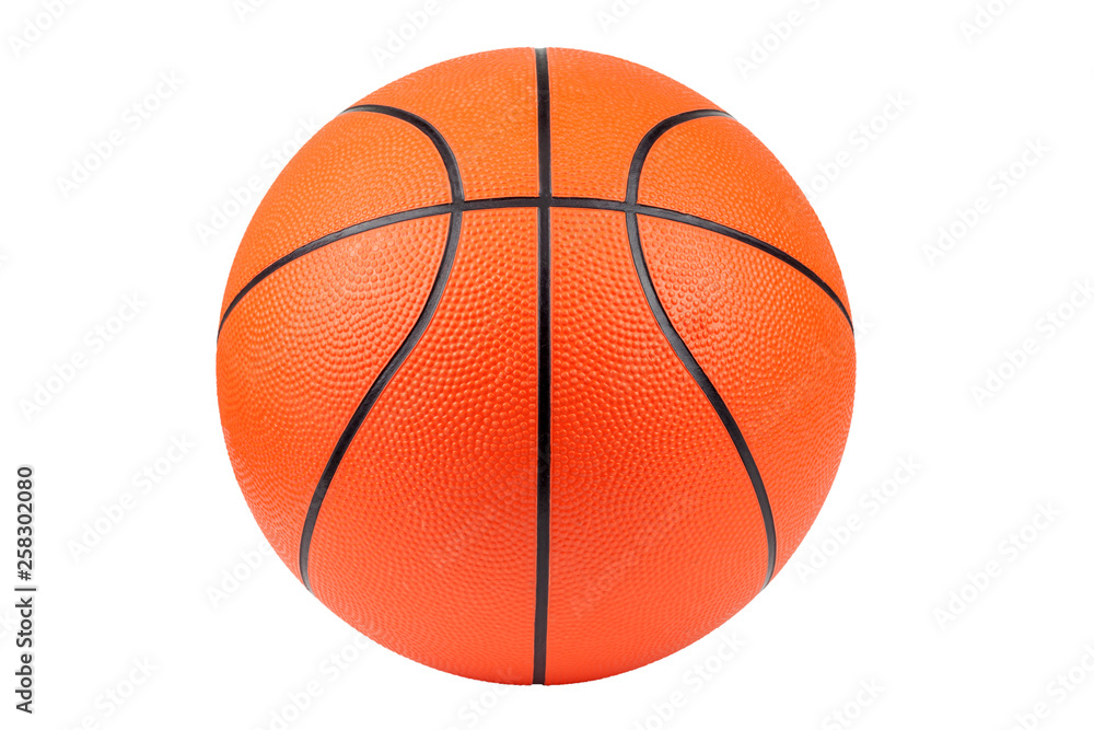 Basketball isolated on a white background as a sports symbol of a team leisure activity playing Basketball isolated on a white background as a sports symbol of a team leisure activity playing