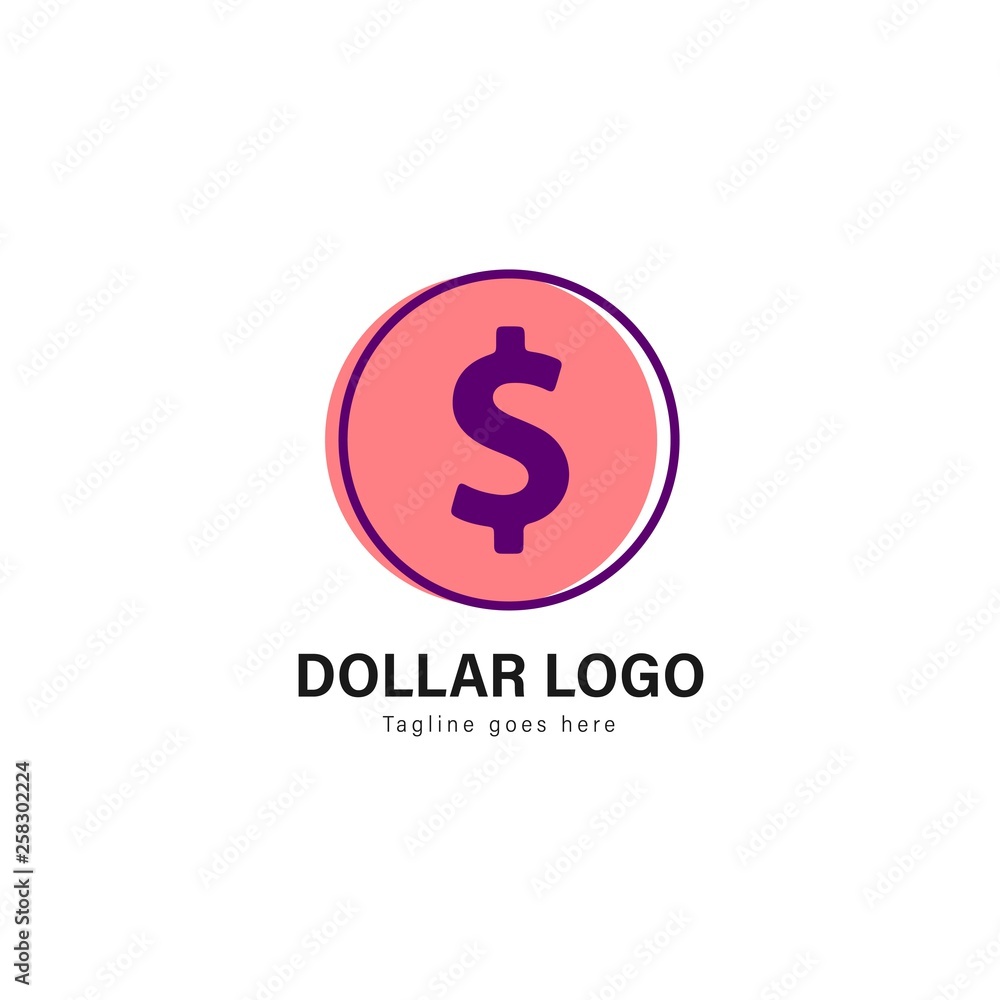 Money logo template design. Money logo with modern frame vector design Money logo template design. Money logo with modern frame vector design