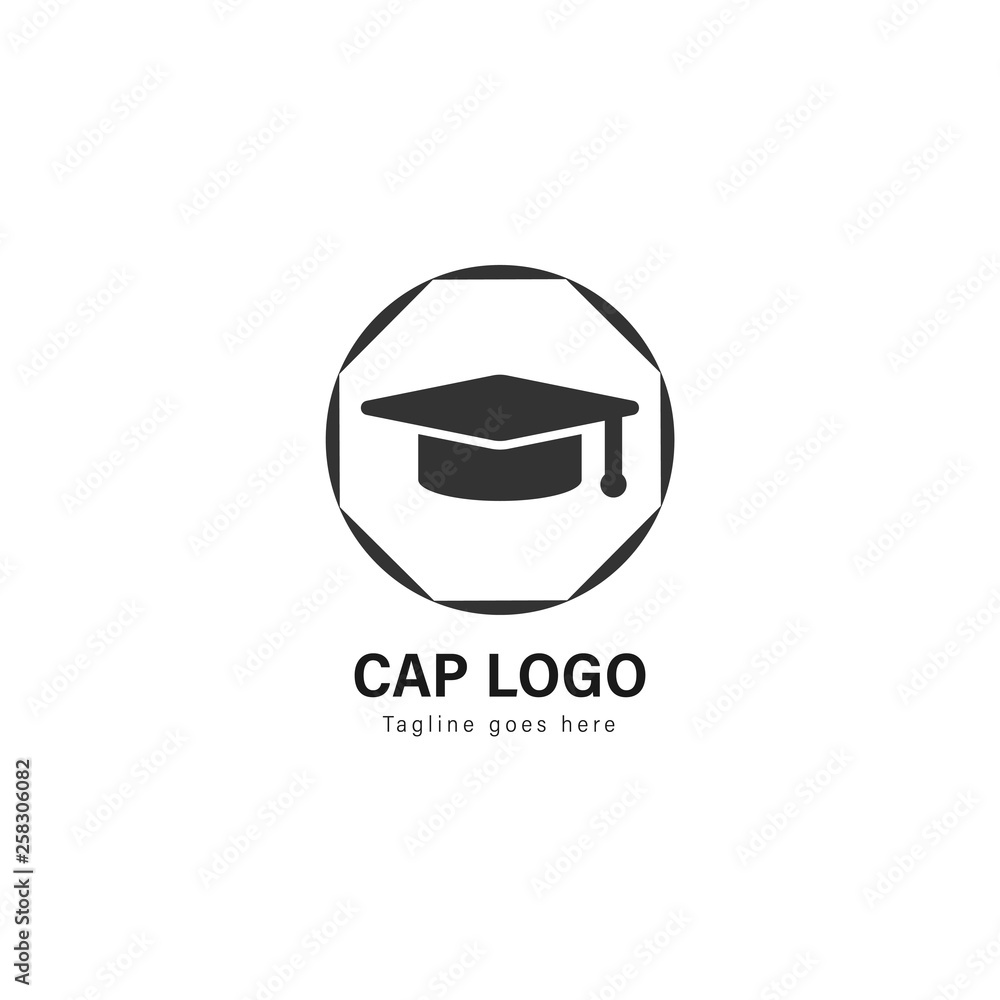 University logo template design. University logo with modern frame vector design University logo template design. University logo with modern frame vector design