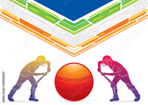 playing cricket sports poster