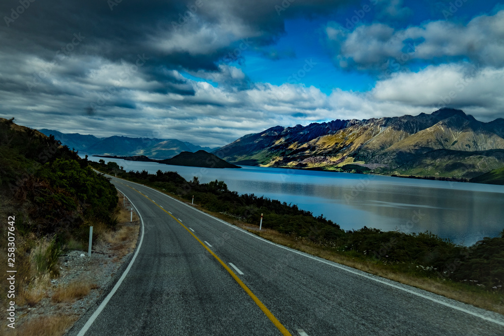 Mountain views, streams and lakes and plants of New Zealand Mountain views, streams and lakes and plants of New Zealand