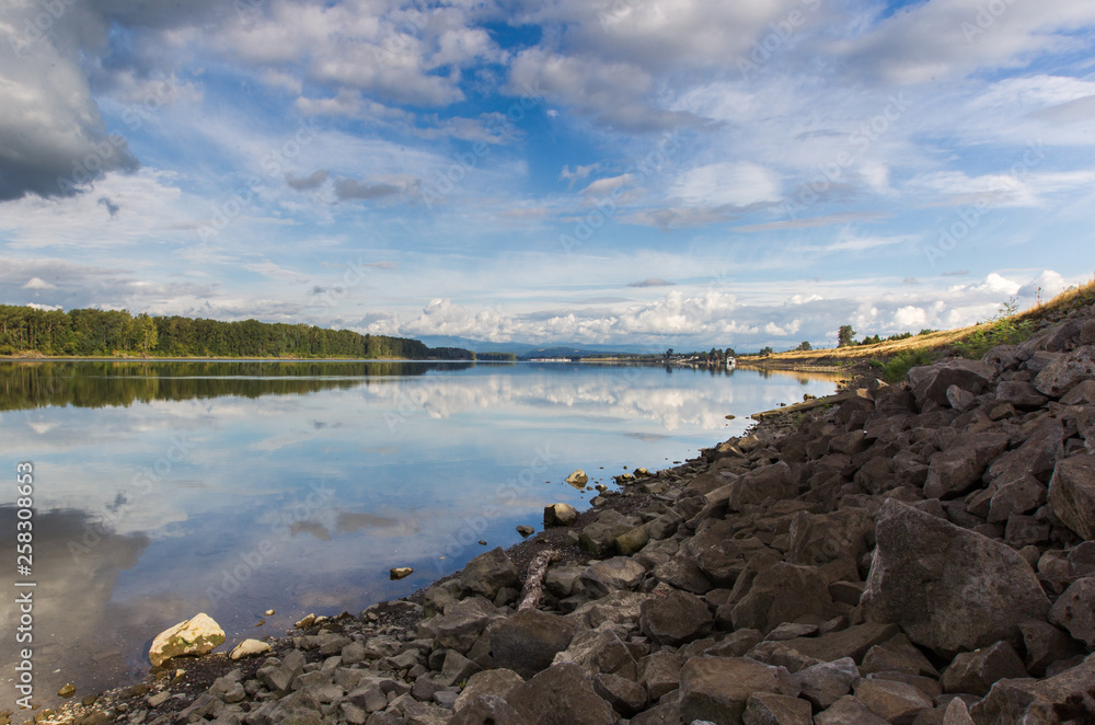 Columbia river on Portland side Columbia river on Portland side